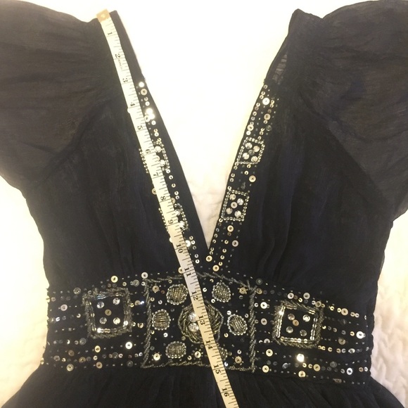 Blue Dress with Sequin Detail - Picture 6 of 8